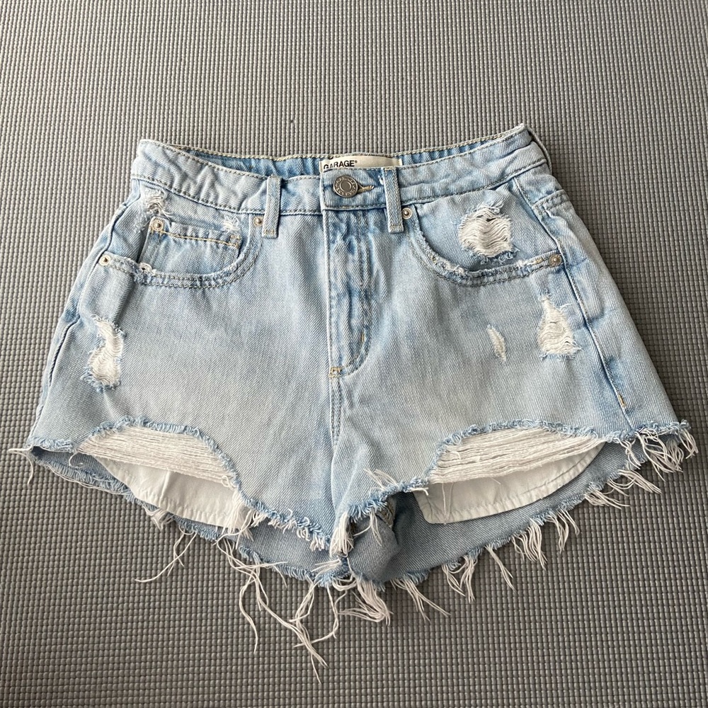 High Waisted Garage Denim Shorts